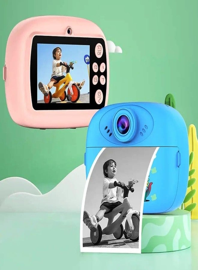 Crazy Sutra Kids Instant Print Camera � 12MP Digital Camera with Thermal Printing, Ink-Free Photo Printing, 2 Rolls & 6 Pens for Boys & Girls (Age 3-12) - Image 1